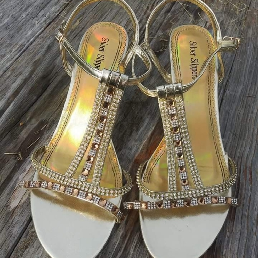 Small gold heels